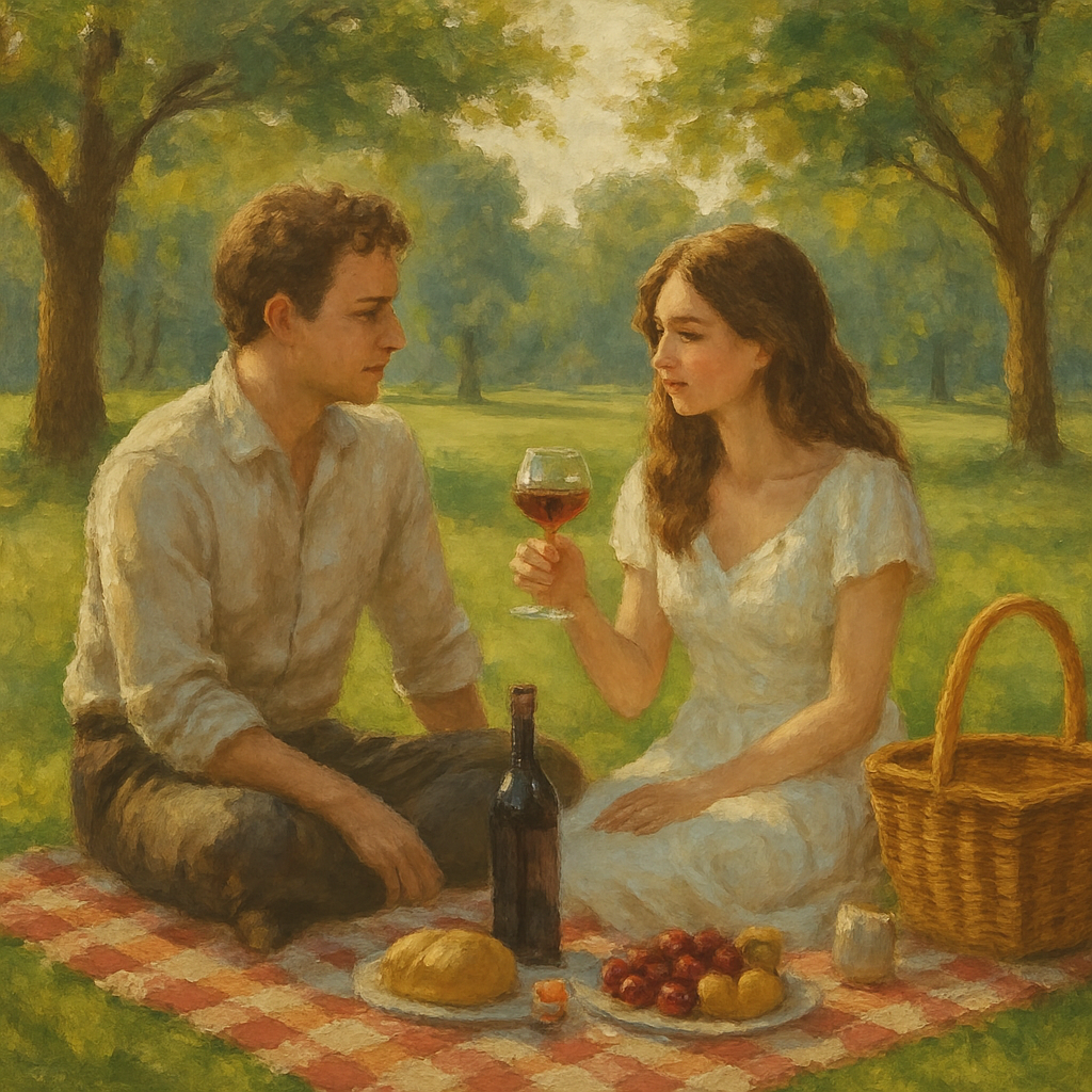romantisches Picknick im Park