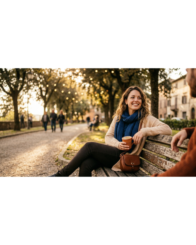 Entspannte Person beim authentischen Date