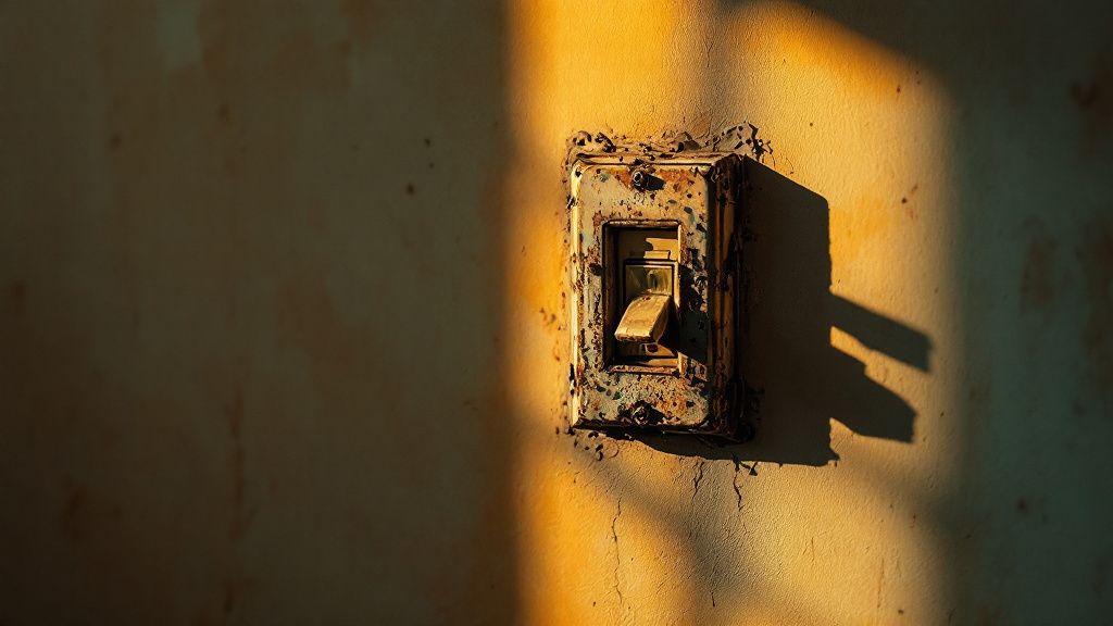 Lichtschalter an einer Wand