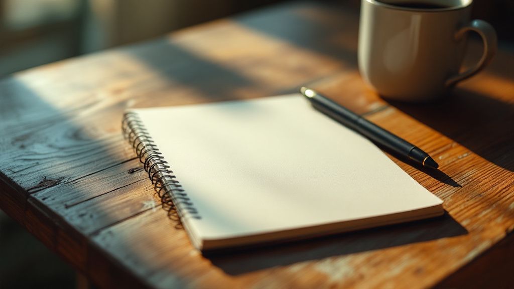 Notizzettel und Stift auf einem Tisch