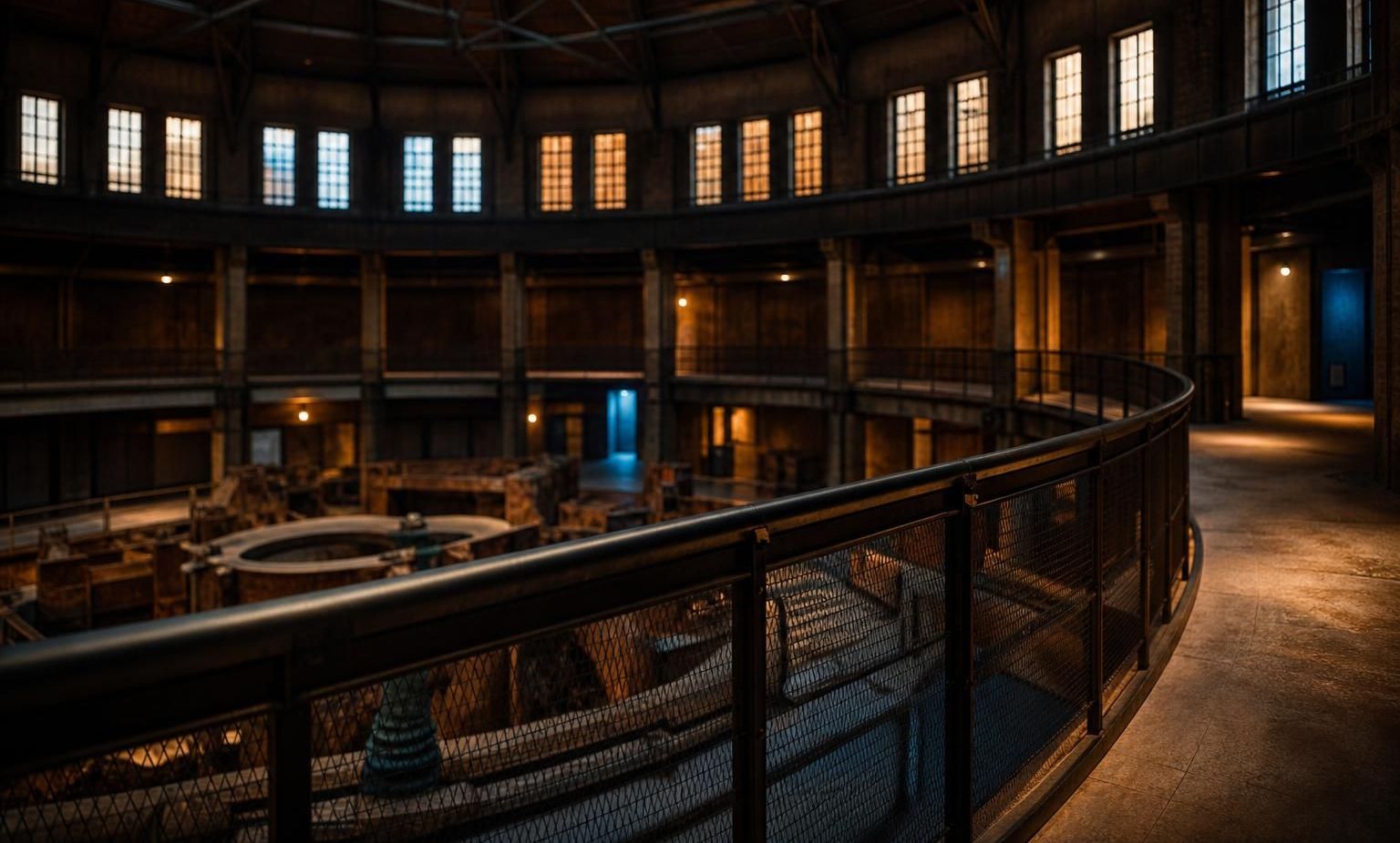 Ruhige Halle im Panometer Leipzig